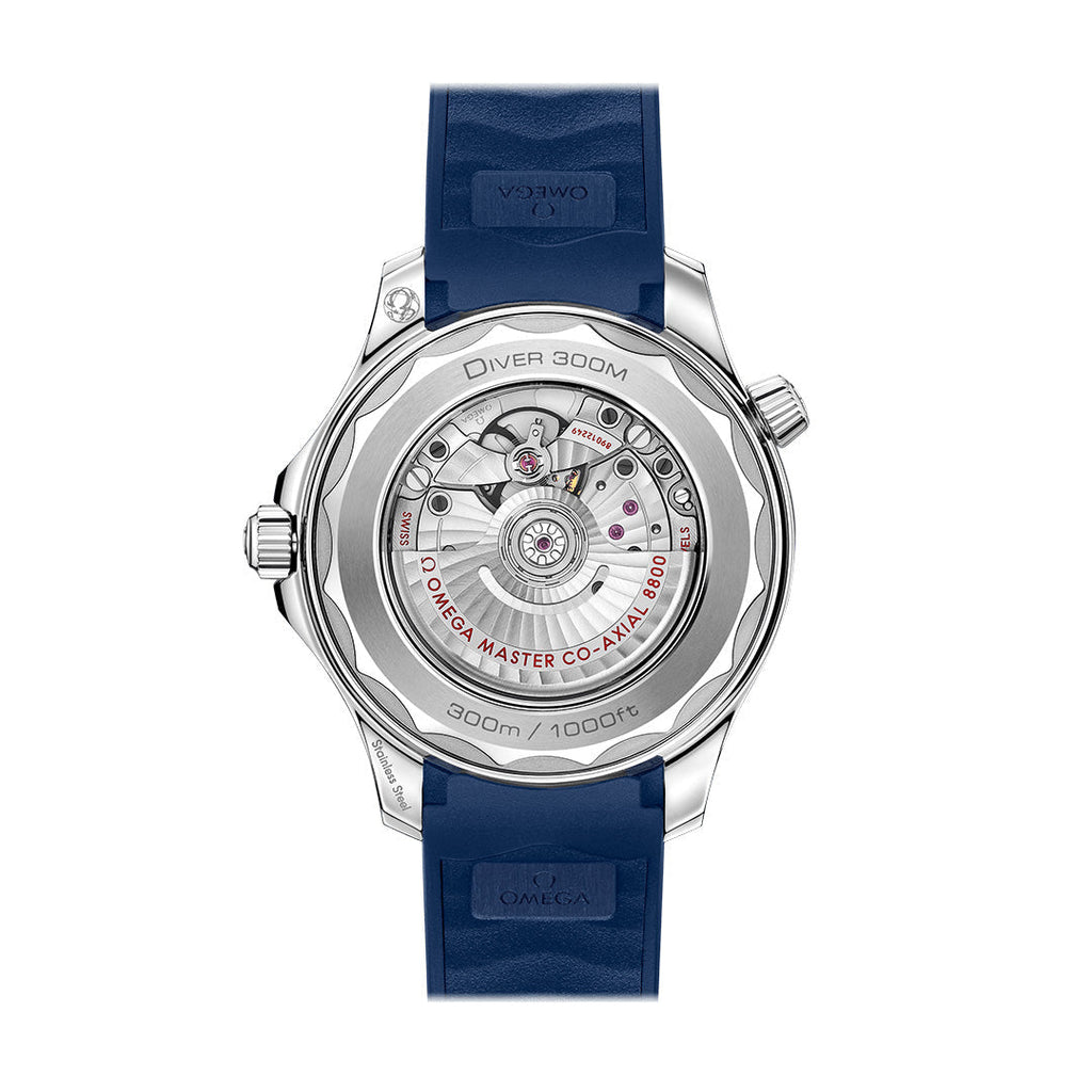 OMEGA Seamaster Diver 300m Co-Axial Master Chronometer 42mm with Blue Rubber Strap