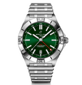 Breitling Chronomat 40mm GMT Watch with Green Dial