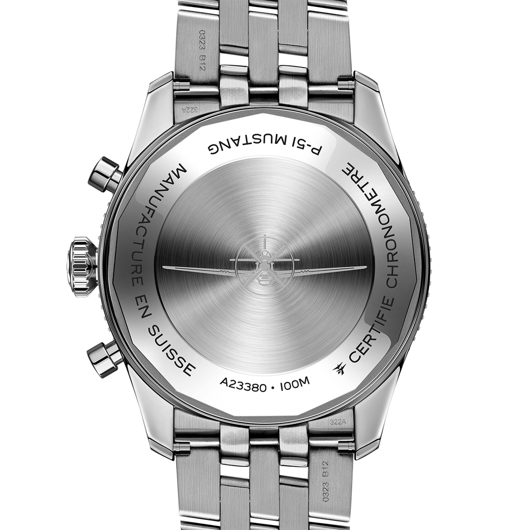 Breitling Classic AVI Chronograph 42 P-51 Mustang Watch with Stainless Steel Bracelet
