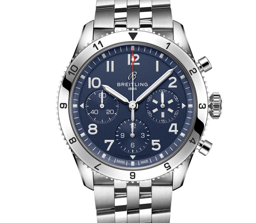 Breitling Classic AVI Chronograph 42 Tribute to Vought F4U Corsair Watch with Blue Dial