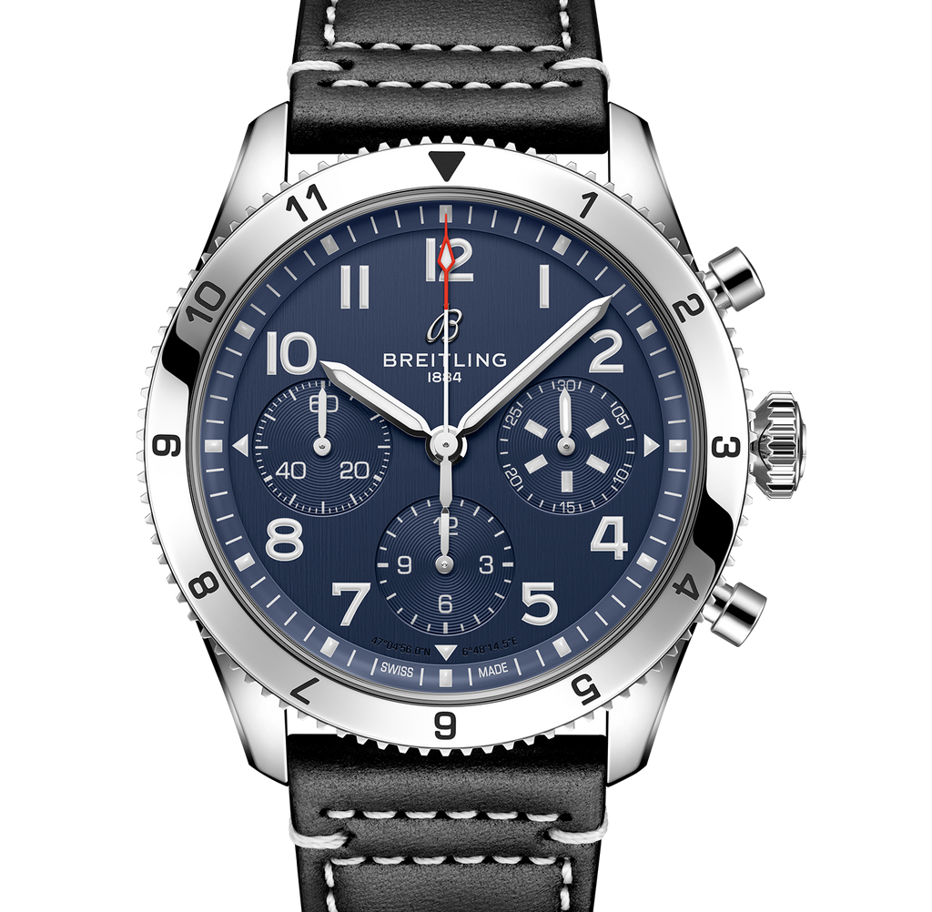 Breitling Classic AVI Chronograph 42 Tribute to Vought F4U Corsair Watch with Black Leather Strap