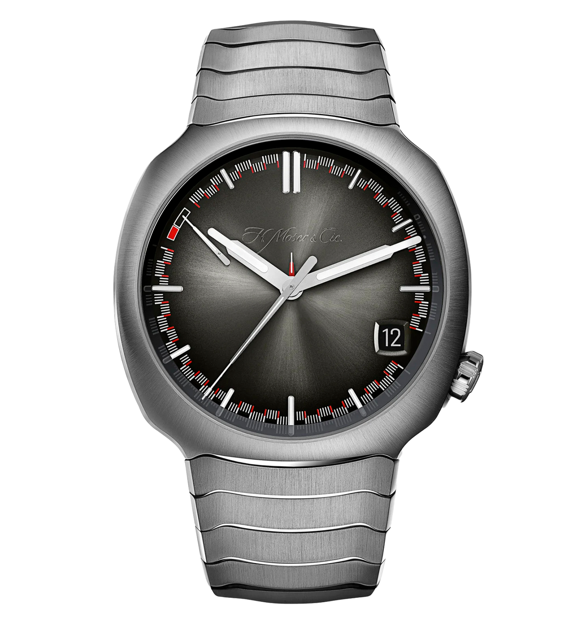 H. Moser & Cie. Streamliner Perpetual Calendar, 42mm with Stainless Steel Bracelet