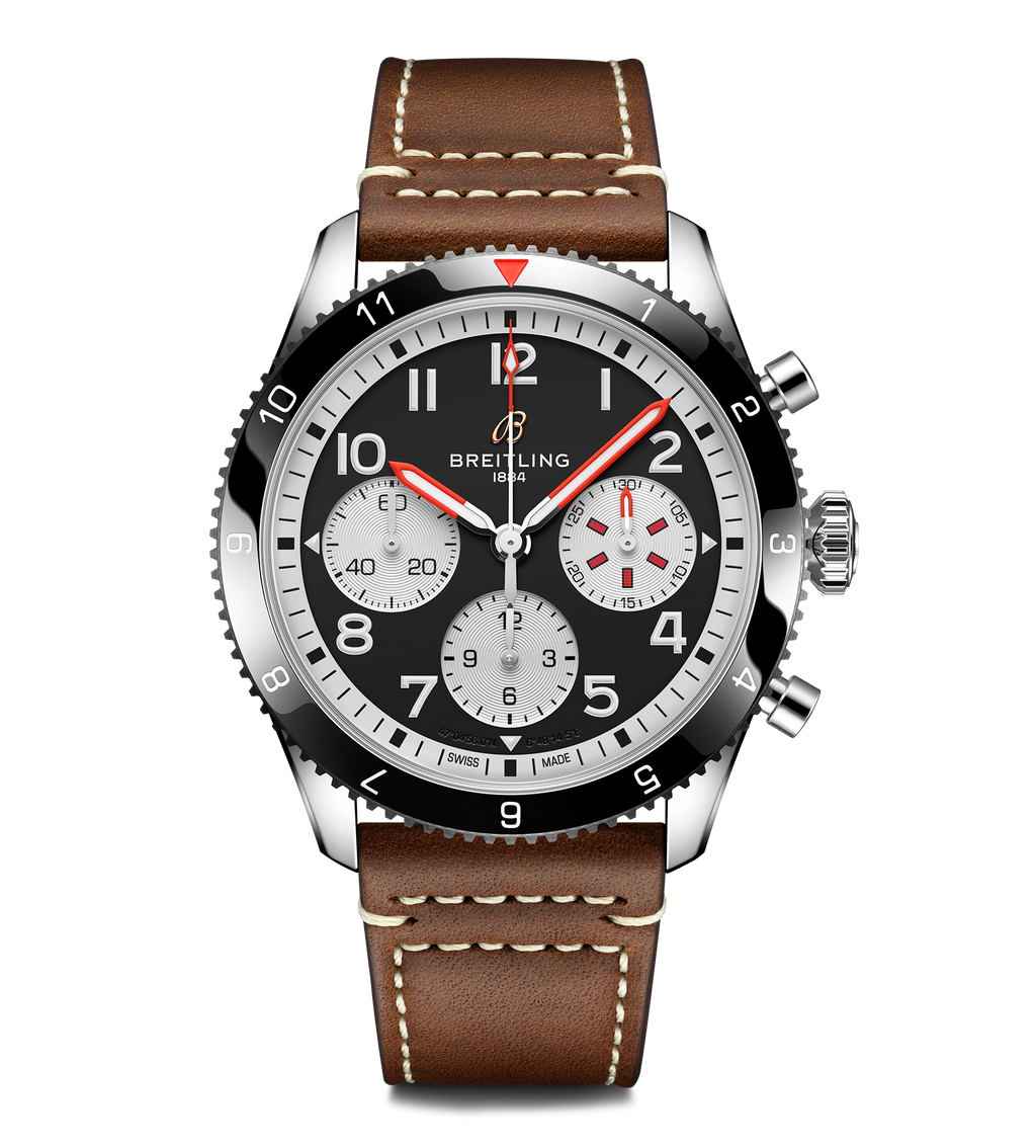 Breitling Classic AVI Chronograph 42 Mosquito Watch with Black Dial