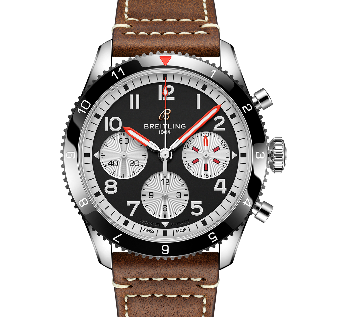 Breitling Classic AVI Chronograph 42 Mosquito Watch with Black Dial