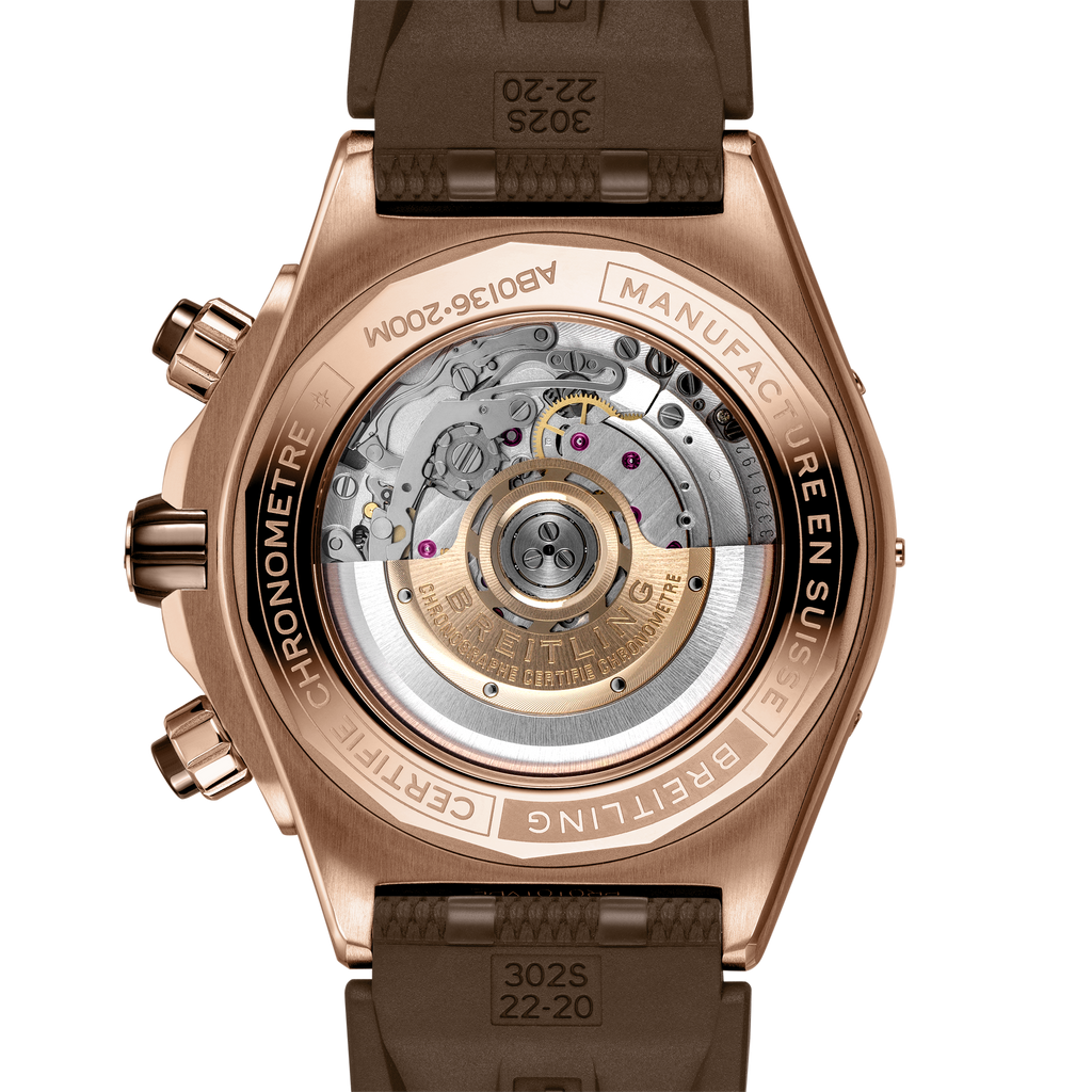 Breitling Super Chronomat B01 44 with Brown Rubber Strap