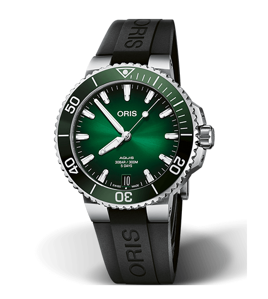 Oris Aquis Date Calibre 400 Watch with Green Dial, 41.50mm