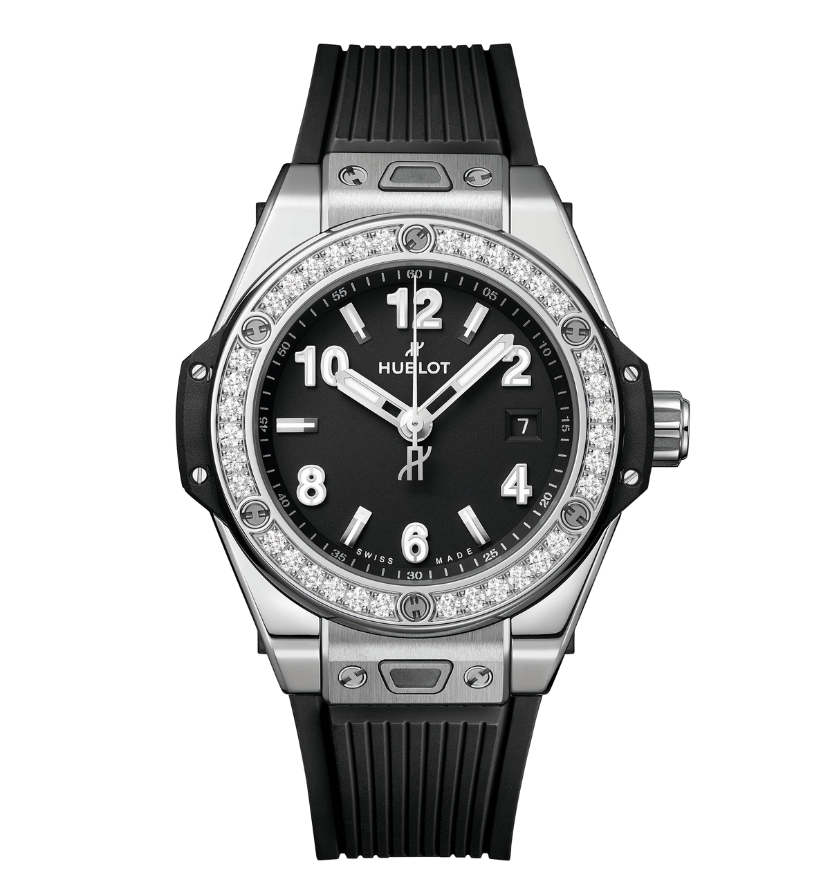 Hublot Big Bang One Click Steel Diamonds, 33mm with Black Dial