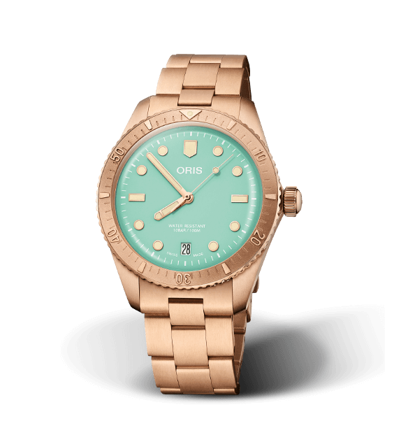 Oris Divers Sixty-Five Watch with Bronze Bracelet