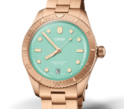 Oris Divers Sixty-Five Watch with Bronze Bracelet