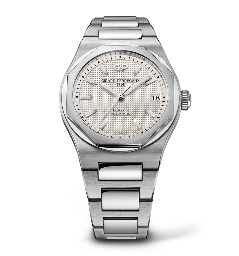 Girard-Perregaux Laureato 42mm Watch with Silver Dial
