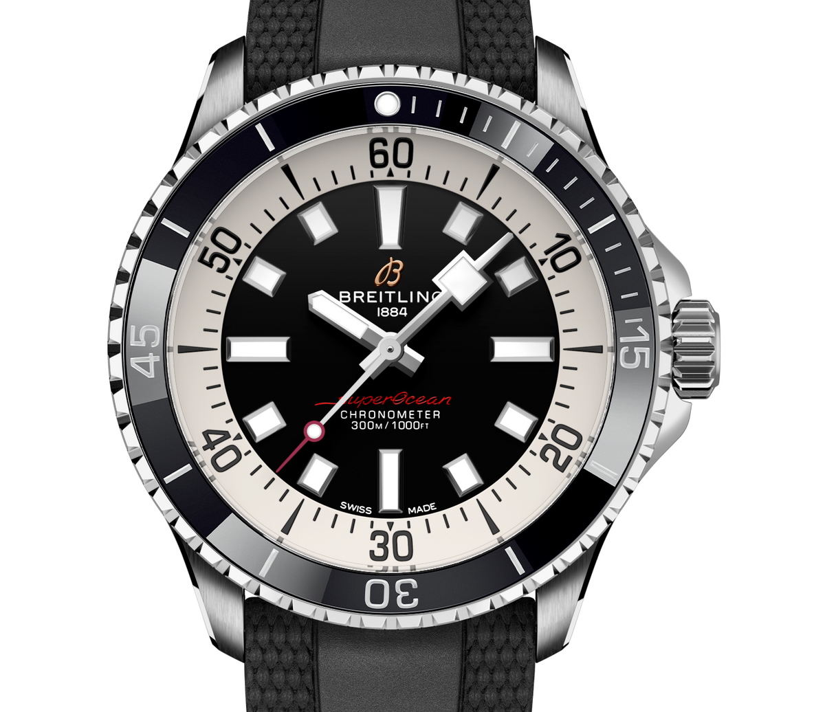 Breitling Superocean Black Rubber Watch, 42mm