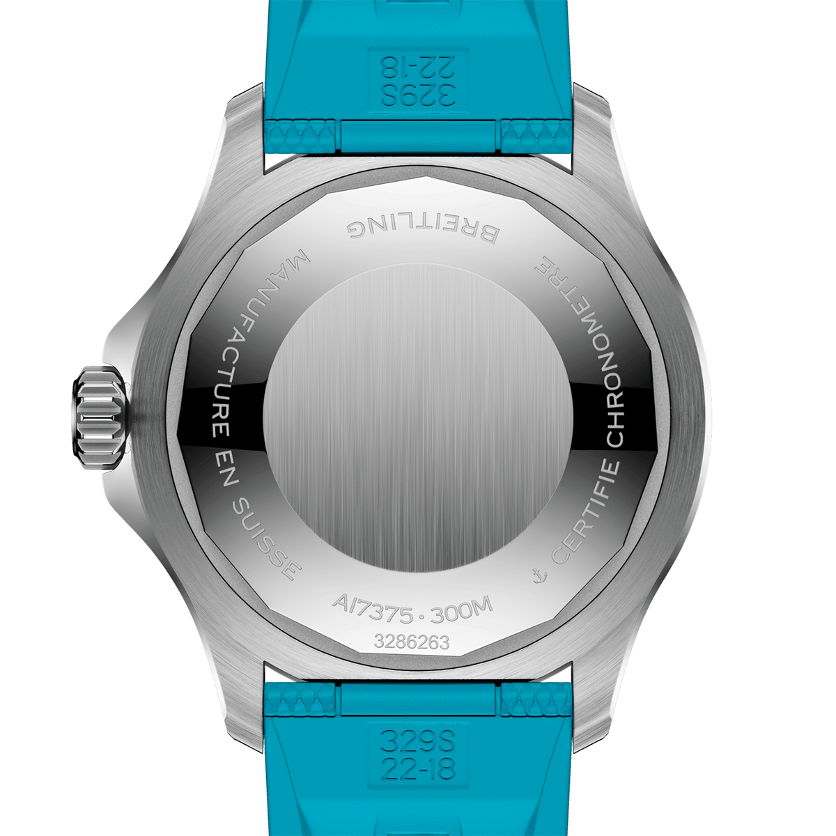 Breitling Superocean Automatic 42 Watch with Turquoise Rubber Strap