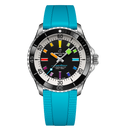 Breitling Superocean Automatic 42 Watch with Turquoise Rubber Strap