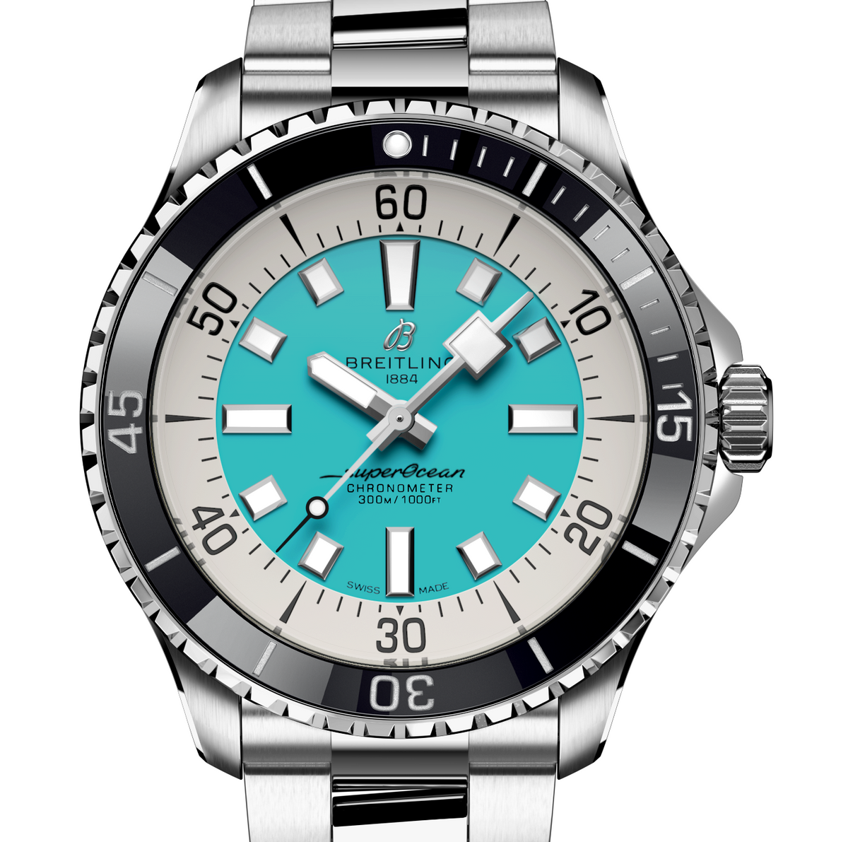 Breitling Superocean Turquoise Watch, 44mm