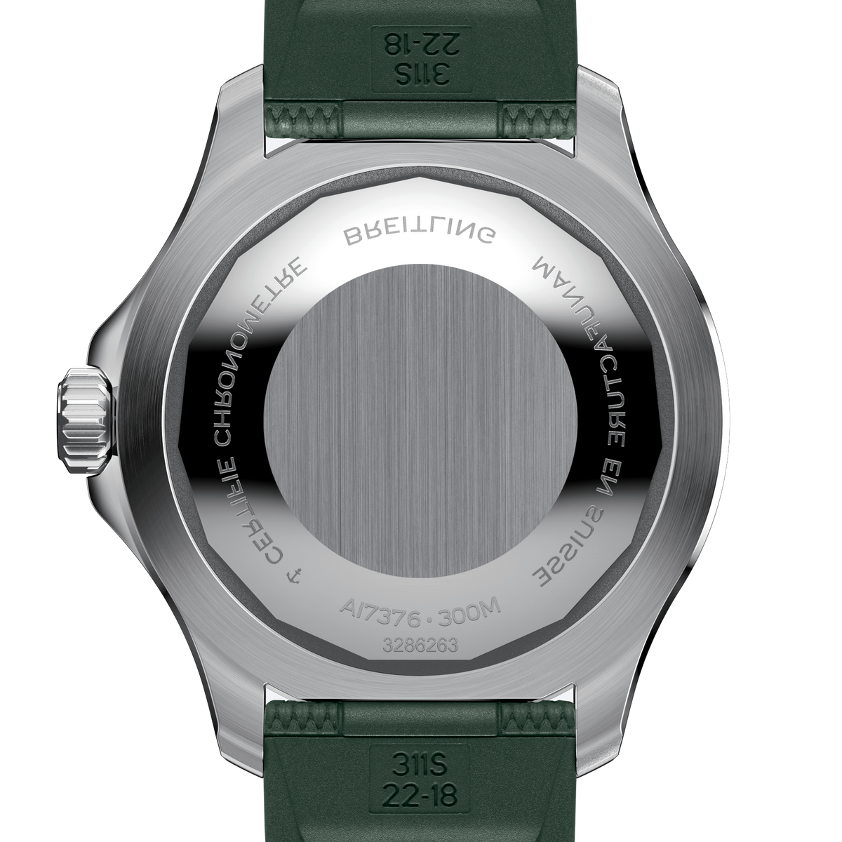 Breitling Superocean Green on Rubber Watch, 44mm
