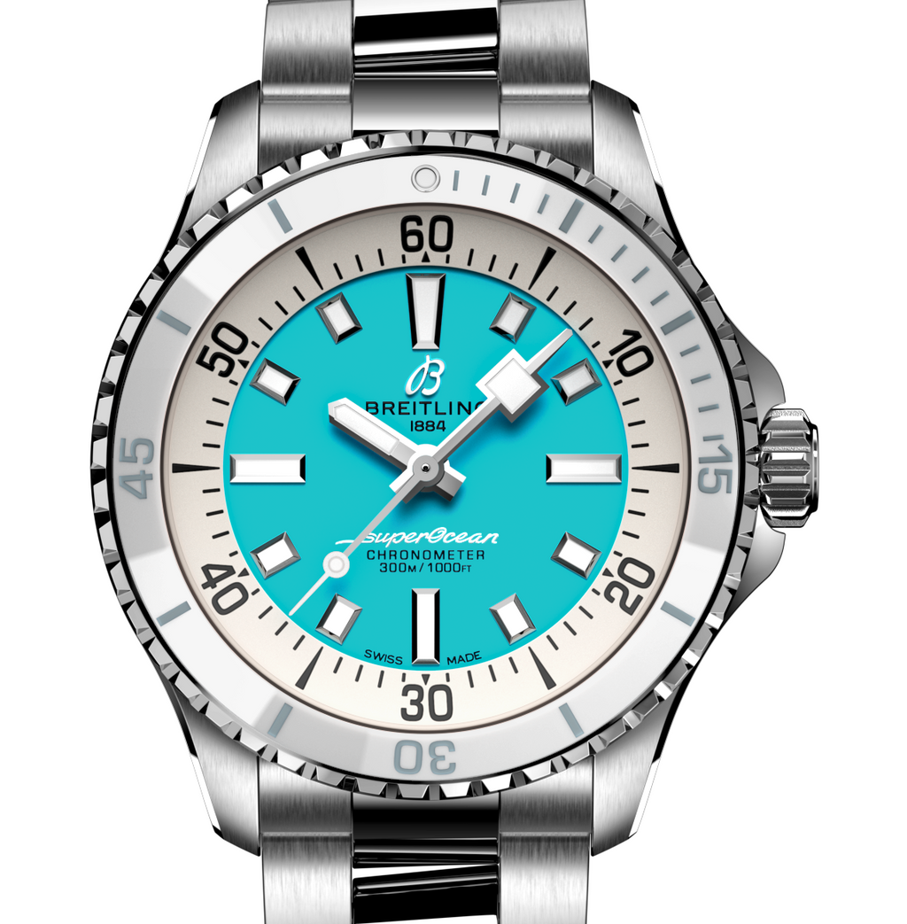 Breitling Superocean Turquoise Watch, 36mm