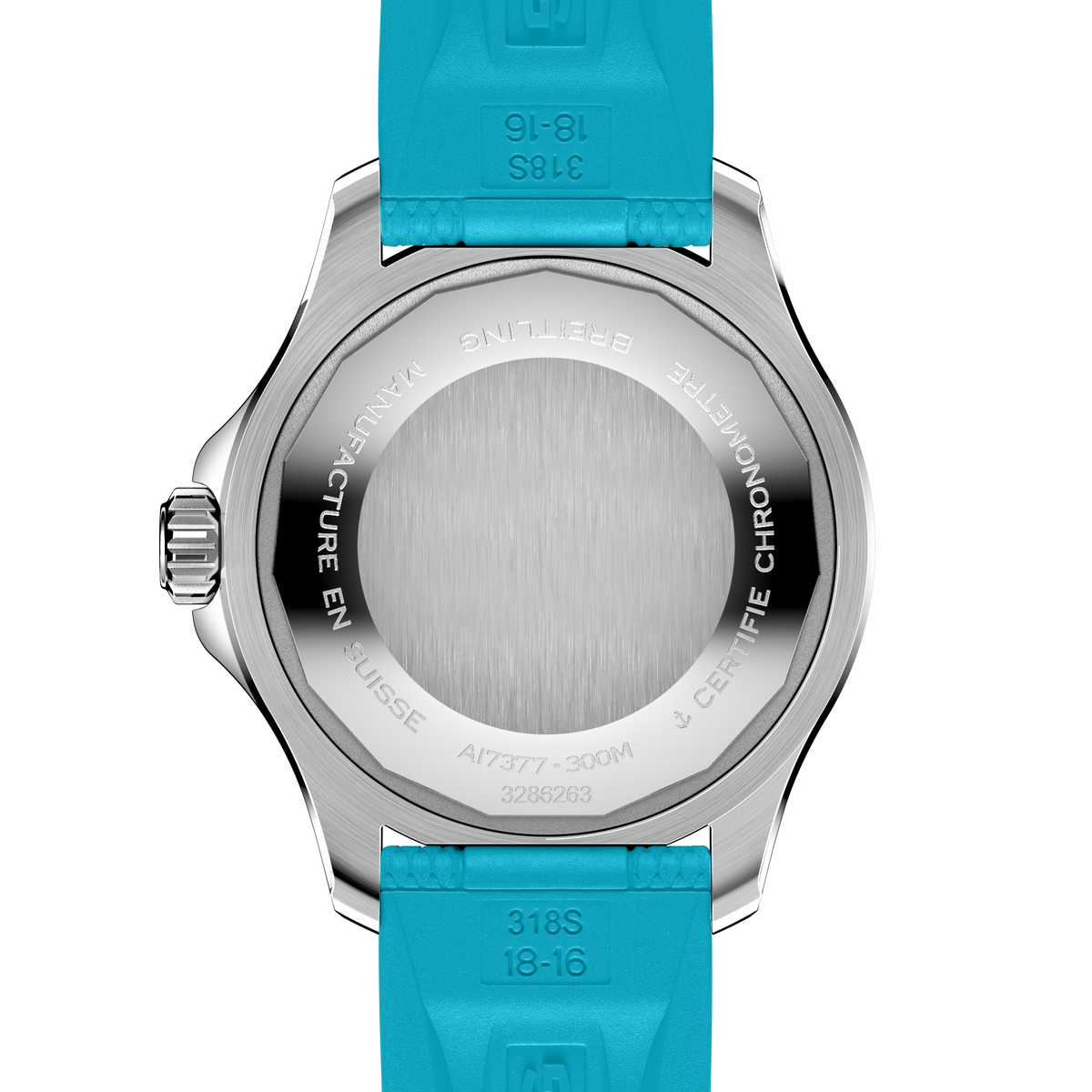 Breitling Superocean Turquoise on Rubber Watch, 36mm