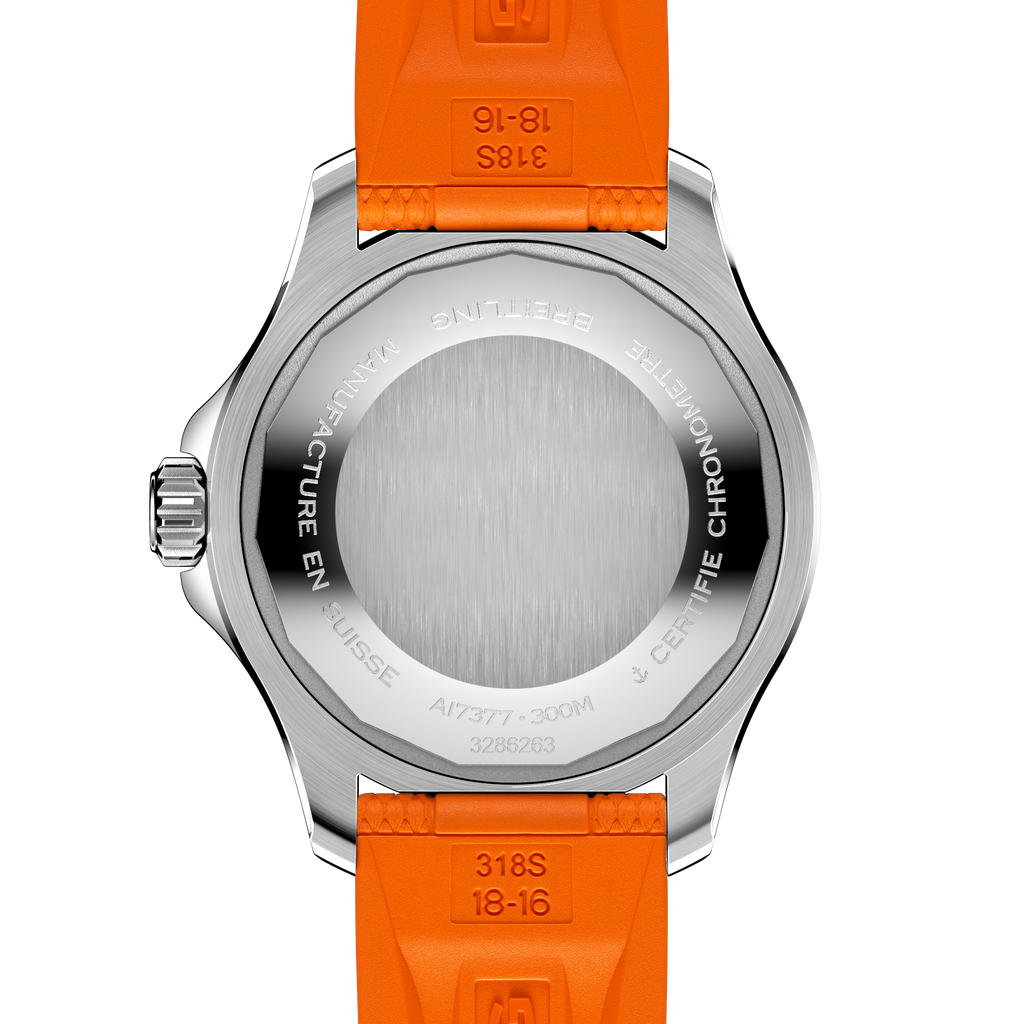 Breitling Superocean Orange on Rubber Watch, 36mm