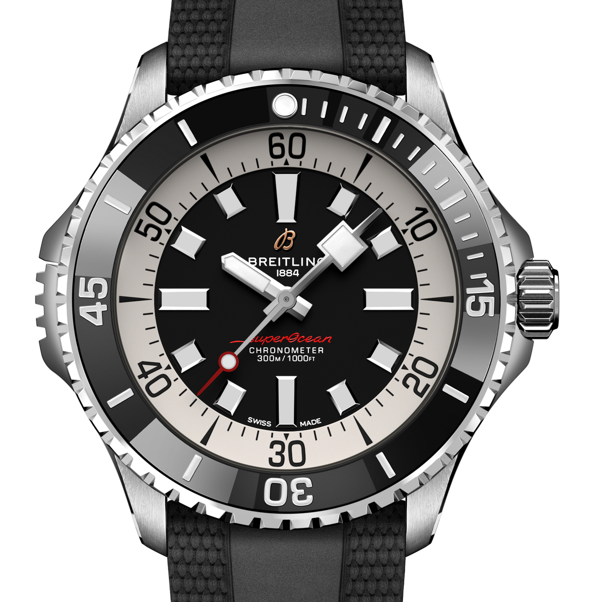 Breitling Superocean Black on Rubber, 46mm