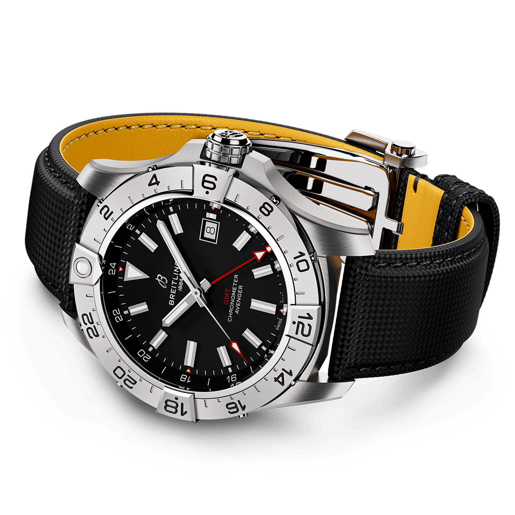 Breitling Avenger Automatic GMT 44 Watch with Black Dial