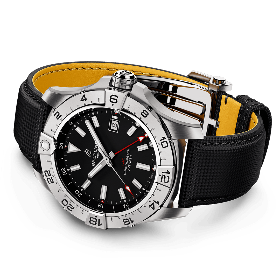 Breitling Avenger Automatic GMT 44 Watch with Black Dial