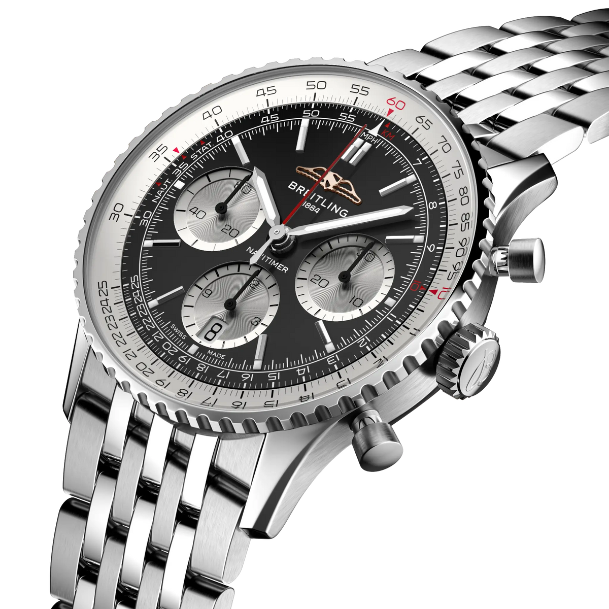 Breitling Navitimer B01 Chronograph 41 Watch with Stainless Steel Bracelet