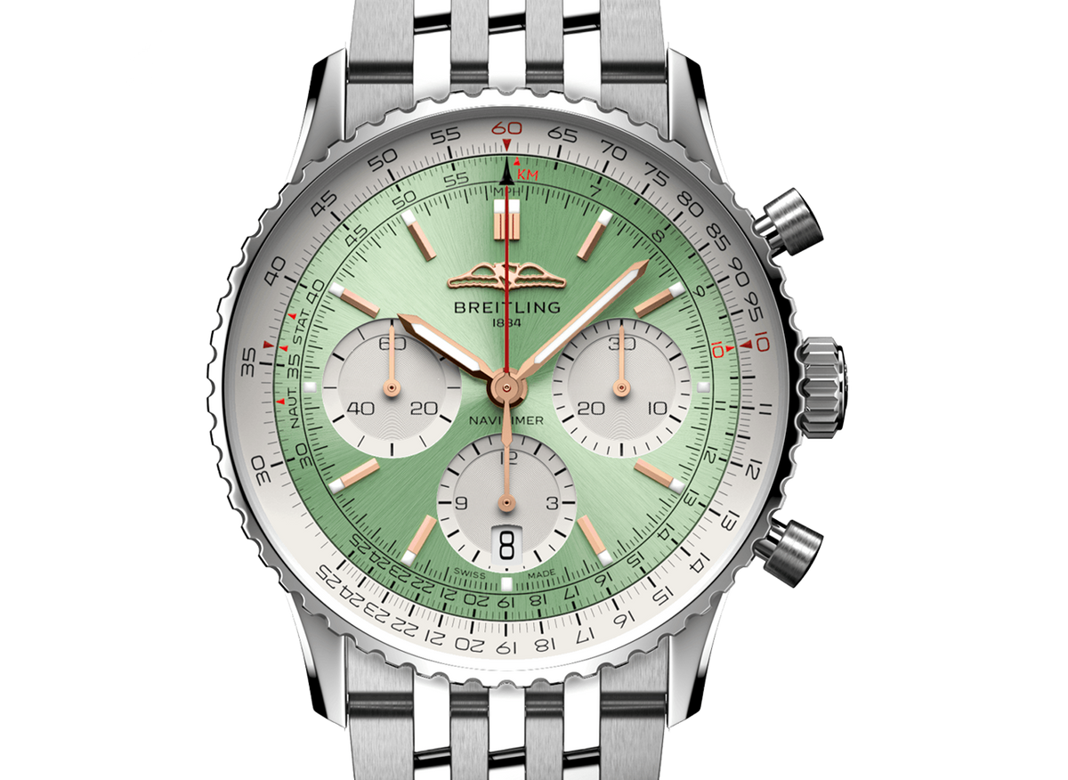 Breitling Navitimer B01 Chronograph 41mm Watch with Mint Green Dial
