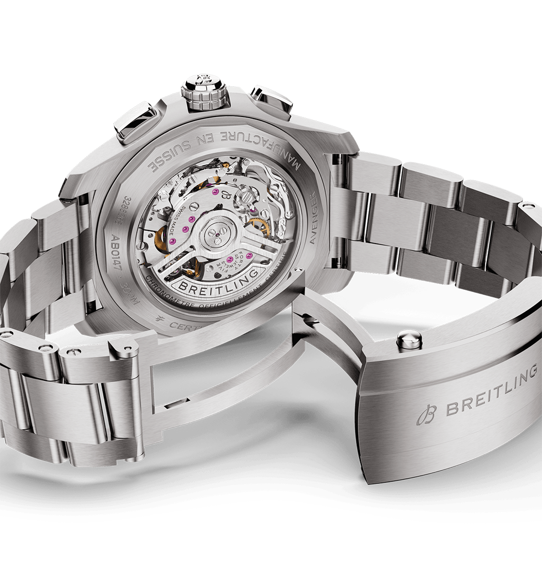 Breitling Avenger B01 Chronograph 44 Watch with Stainless Steel Bracelet