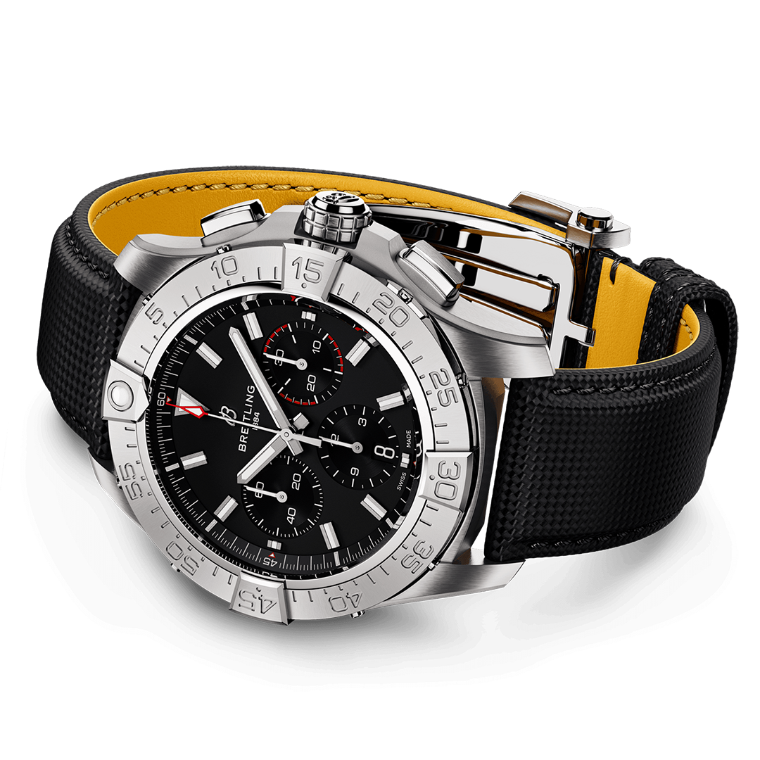 Breitling Avenger B01 Chronograph 44 Watch with Calfskin Leather Strap