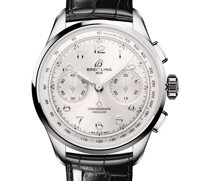 Breitling Premier B09 Chronograph 40 Watch with White Dial