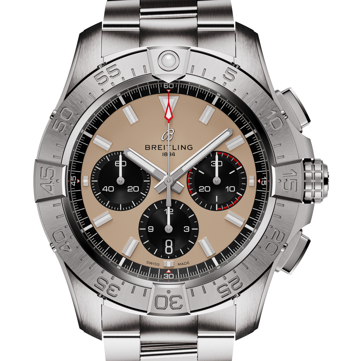 Breitling Avenger B01 Chronograph 44mm Watch with Beige Dial