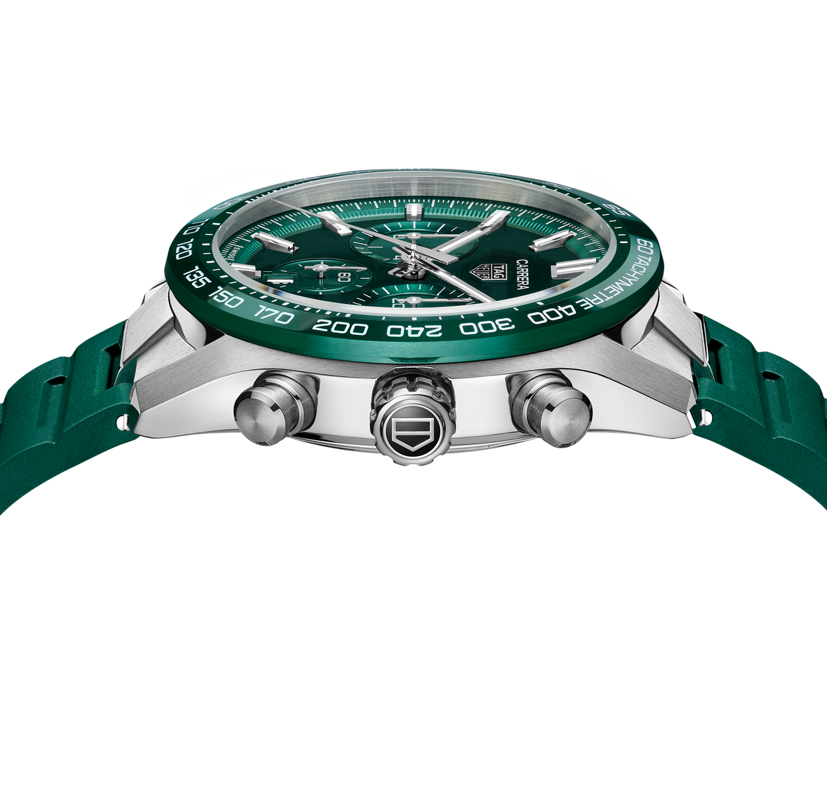 TAG Heuer Carrera Chronograph Watch with a Green Dial