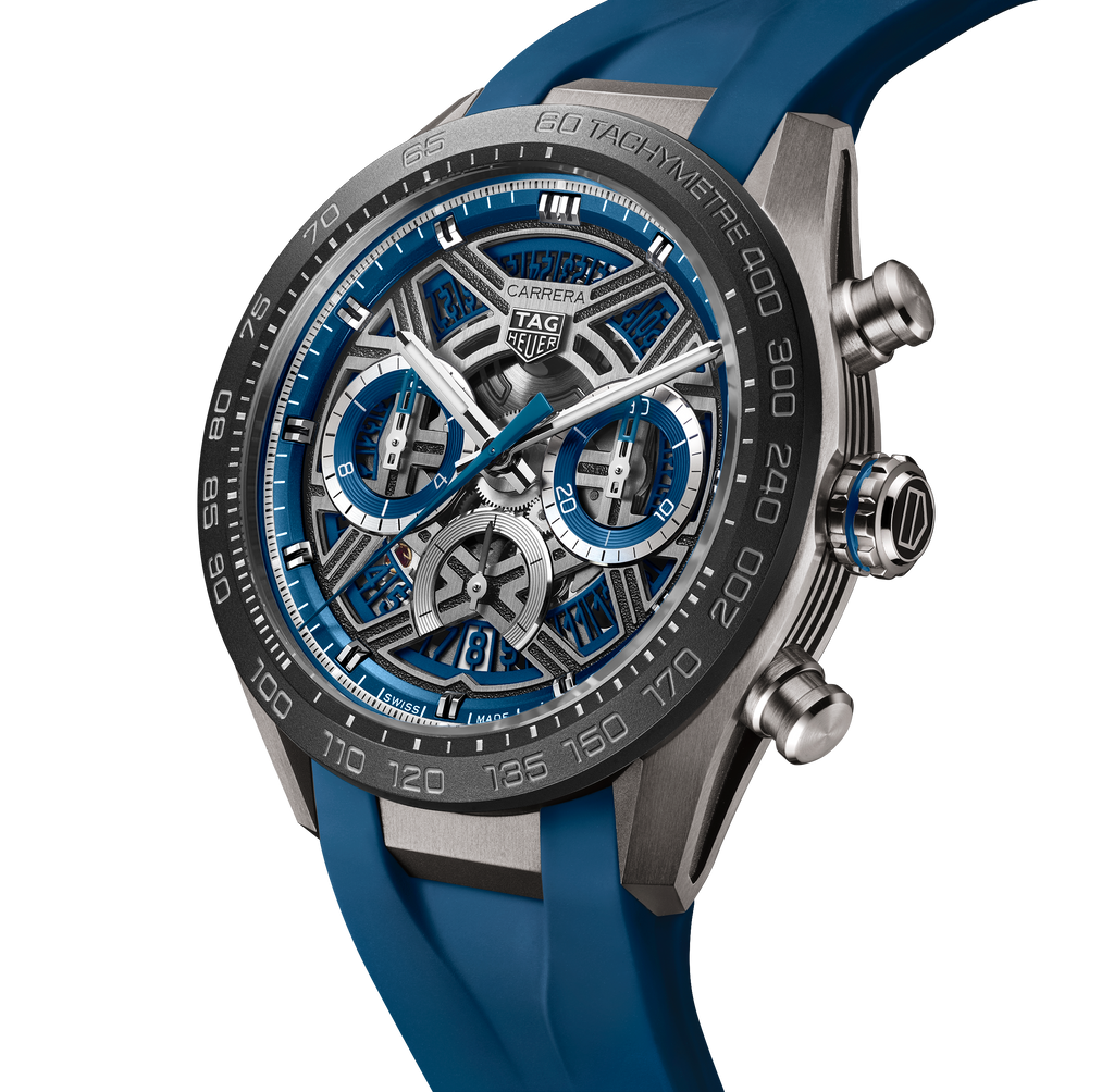 TAG Heuer Carrera Chronograph Extreme Sport Watch with Blue Rubber Strap