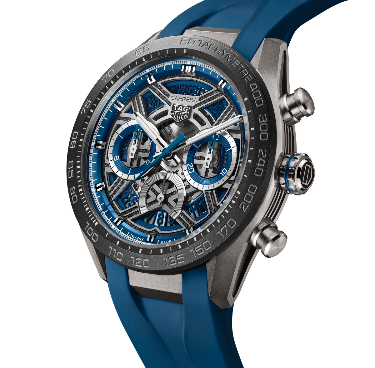 TAG Heuer Carrera Chronograph Extreme Sport Watch with Blue Rubber Strap