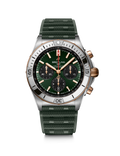 Breitling Chronomat B01 Chronograph 42 Watch with Green Dial and Rubber Strap