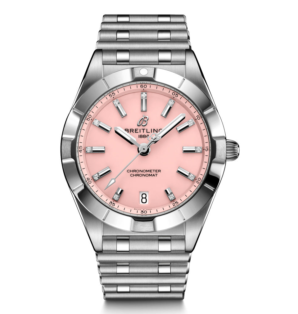 Breitling Chronomat 32 Watch with Pink Dial