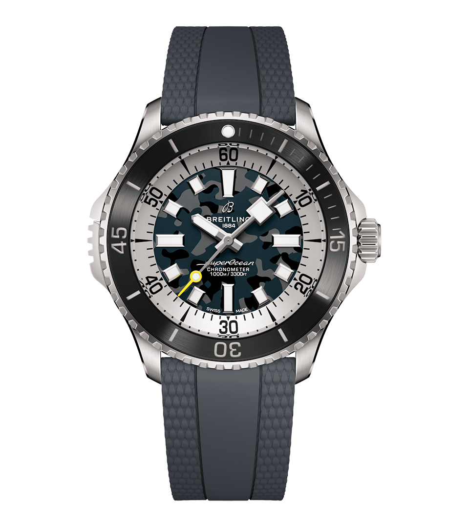 Breitling Superocean Automatic 46 Super Diver Watch with Camo Dial