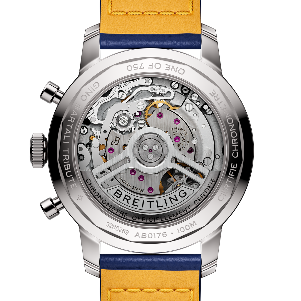 Breitling Top Time B01 Gino Bartali 41mm Watch with Blue Leather Strap