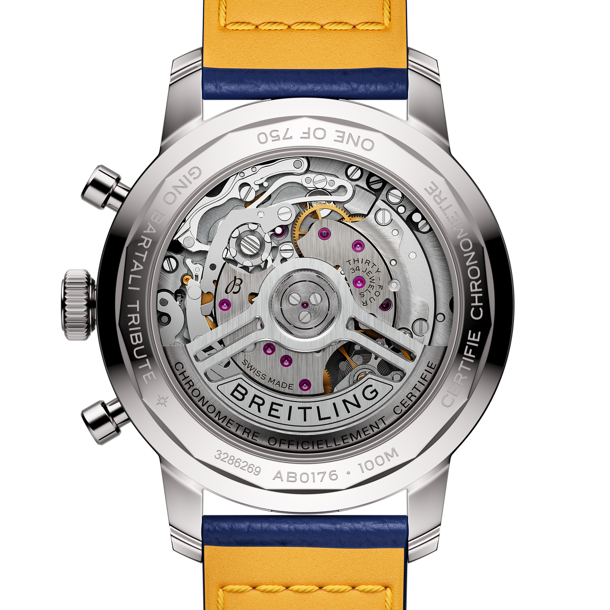 Breitling Top Time B01 Gino Bartali 41mm Watch with Blue Leather Strap