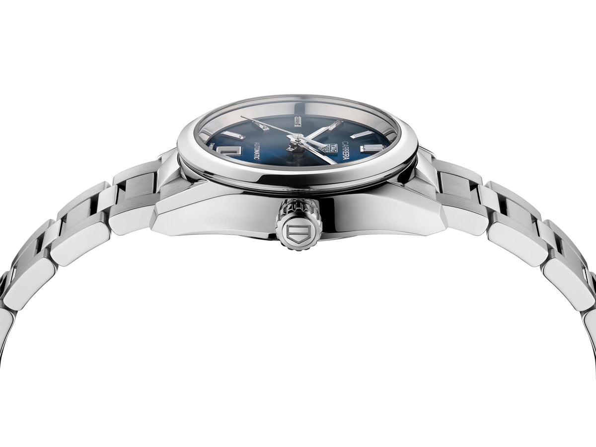 TAG Heuer Carrera Calibre 9 Automatic Ladies' Blue Steel Watch, 29mm