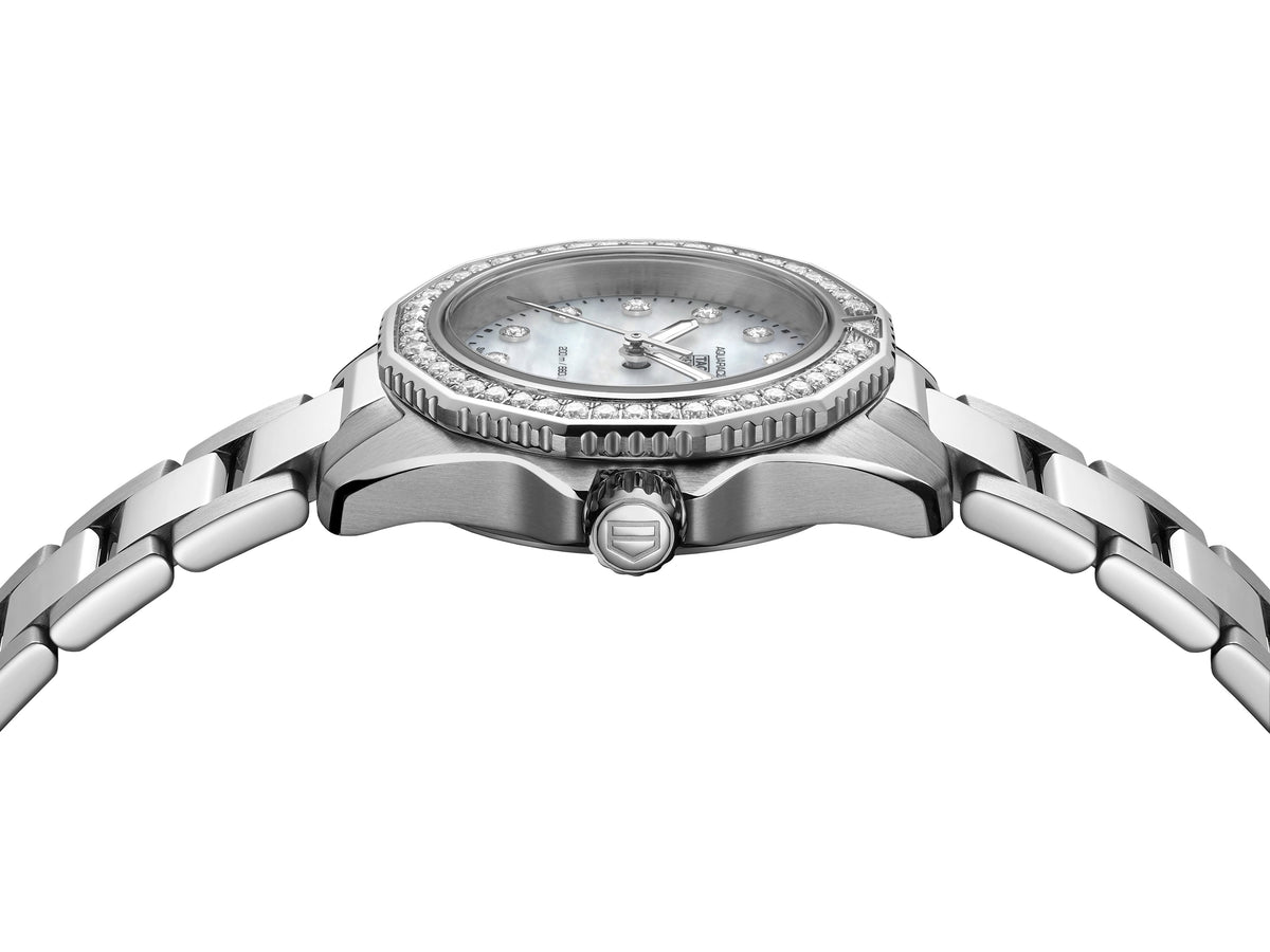 TAG Heuer Aquaracer Professional 200 with White Dial & Diamonds