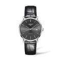 Longines Elegant Collection 39mm Automatic Silver-Tone Dial Gent's Watch with Black Alligator Strap