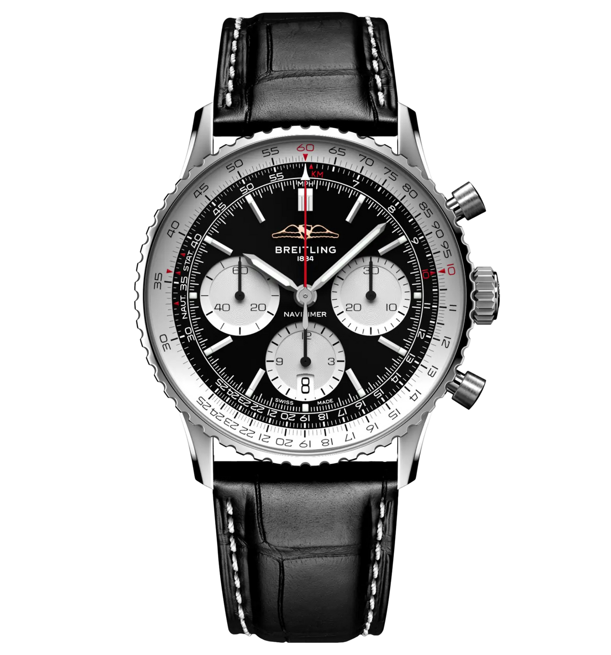 Breitling Navitimer B01 Chronograph 41 Watch with Black Dial