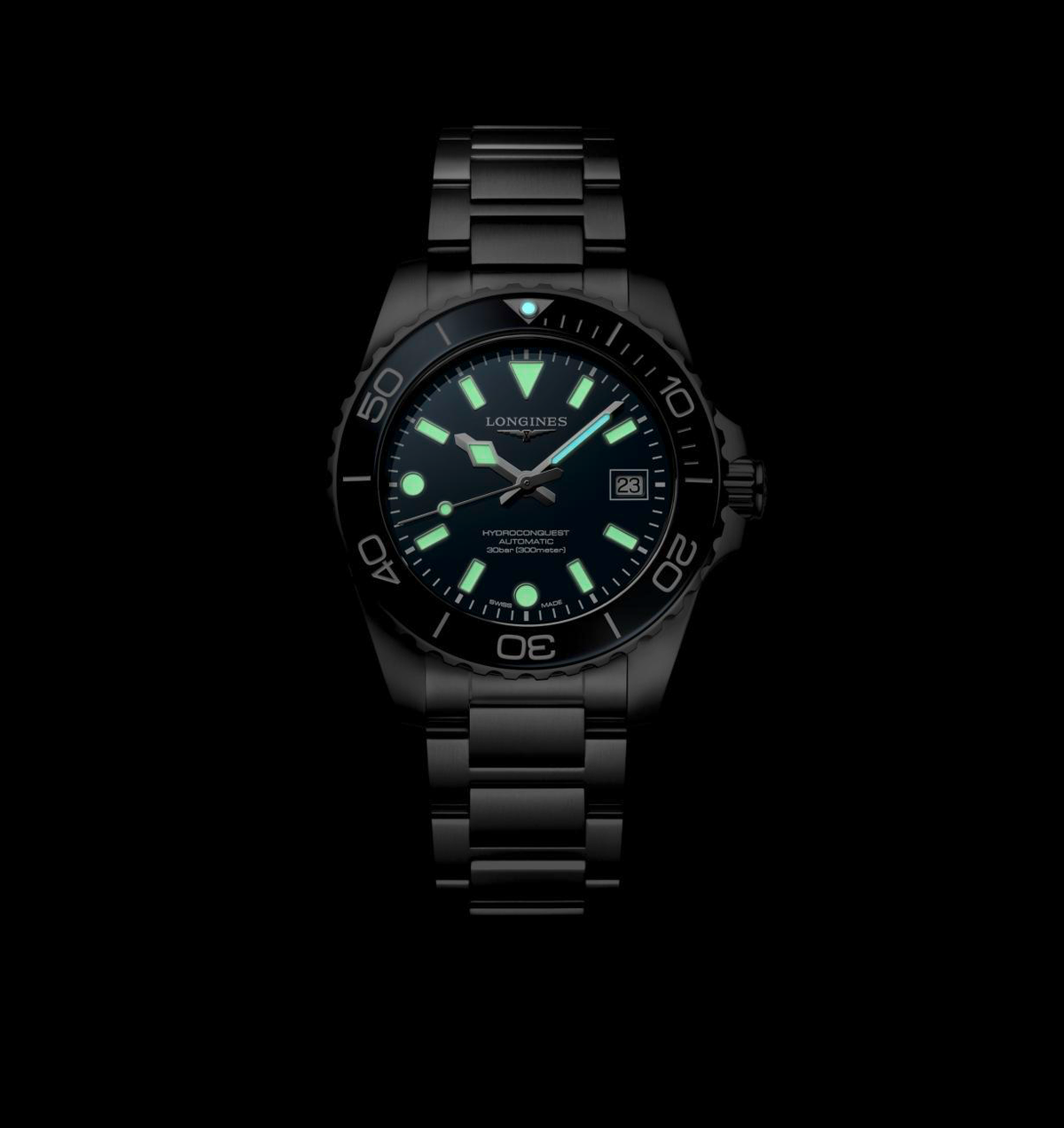 Longines Hydroconquest 39mm Watch with Blue Dial