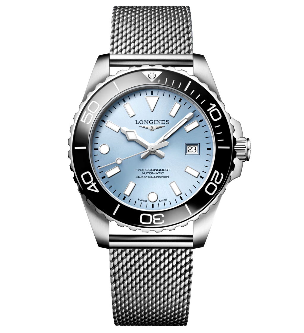 Longines Hydroconquest 42mm Watch with Frosted Blue Dial