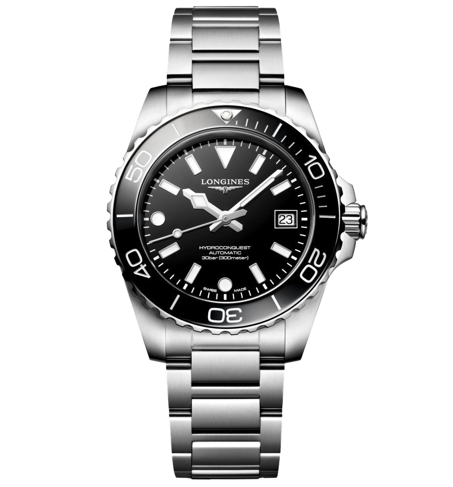 Longines Hydroconquest 39mm Watch with Stainless Steel Bracelet