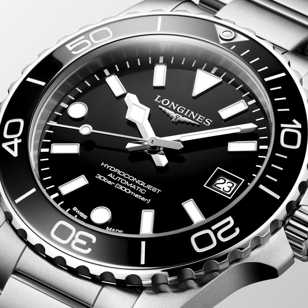 Longines Hydroconquest 39mm Watch with Stainless Steel Bracelet