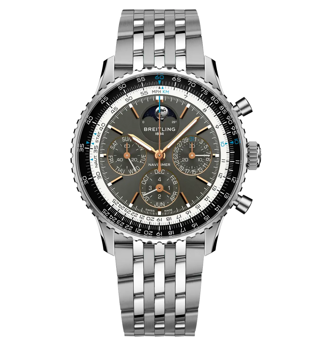 Breitling Navitimer B19 Chronograph 43 Perpetual Calendar Watch with Anthracite Dial