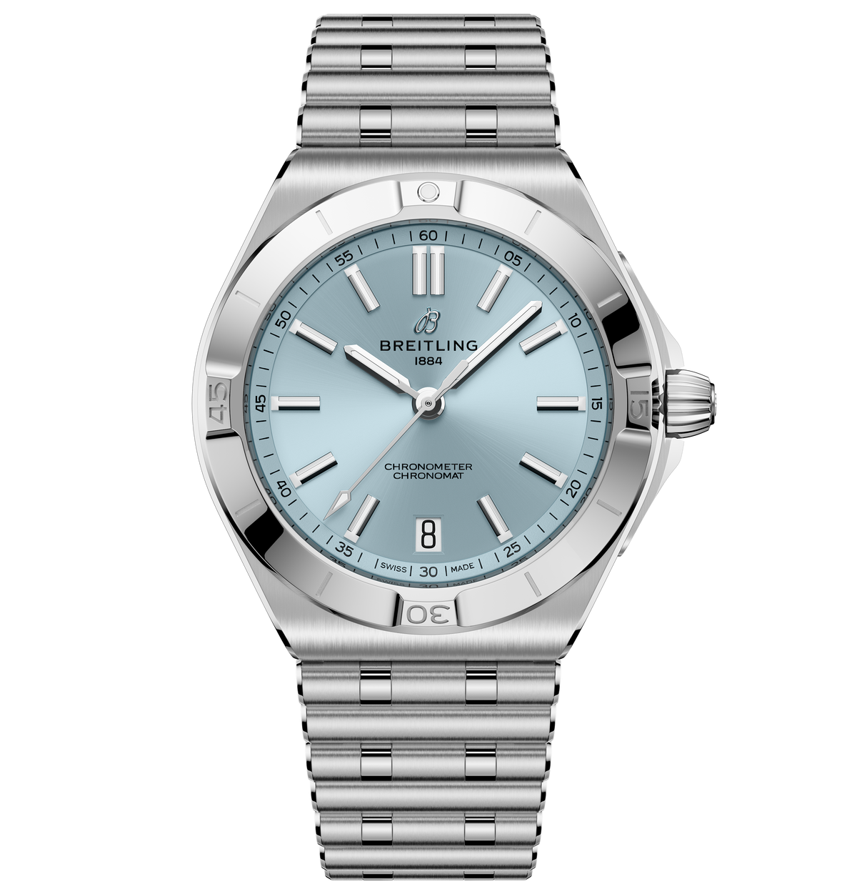 Breitling Chronomat B31 Automatic 40 Watch with Ice Blue Dial