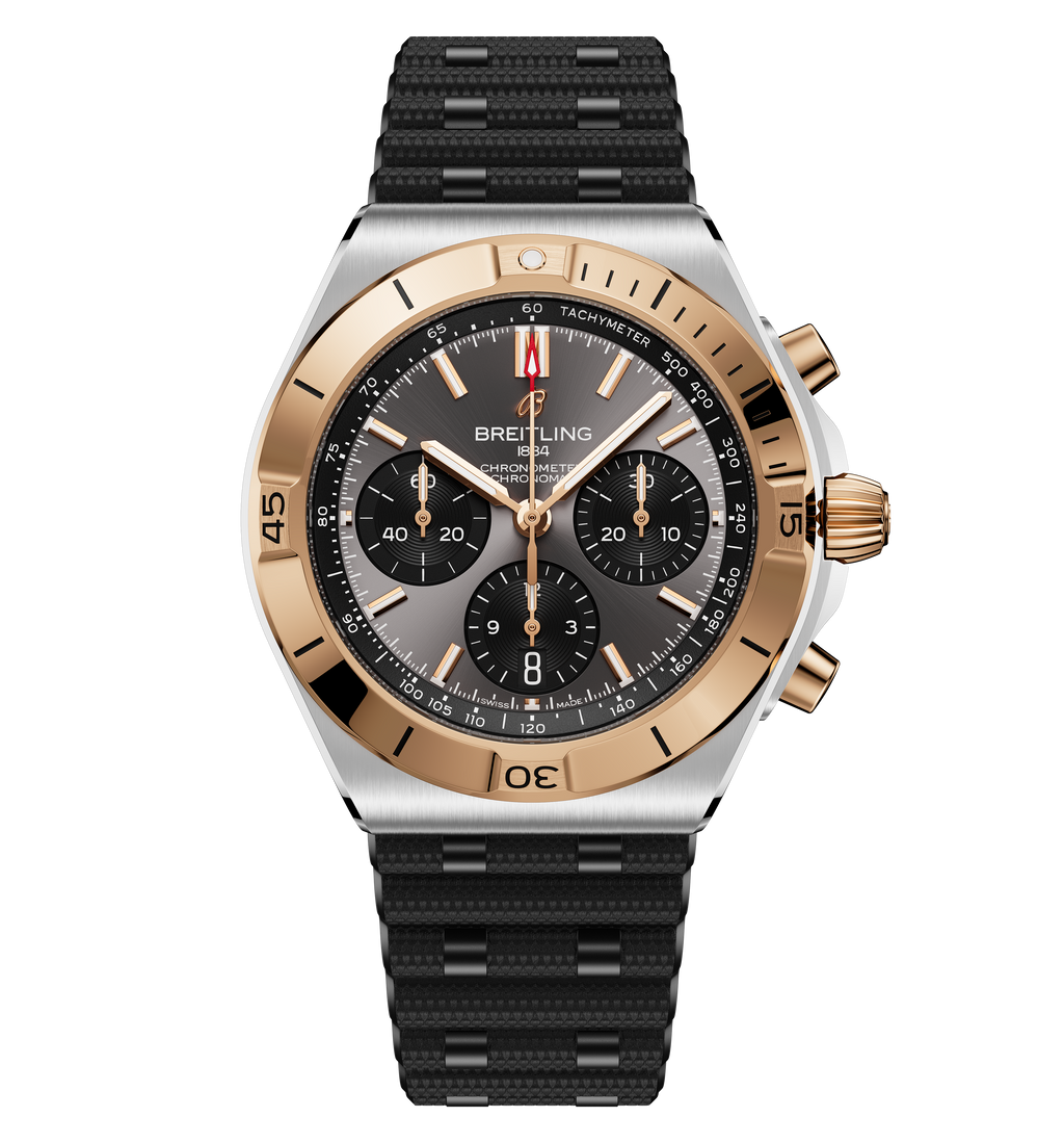 Breitling Chronomat B01 Chronograph 42 Watch with Gray Panda Dial